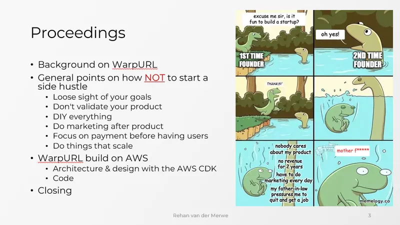 How not to start a side hustle on AWS